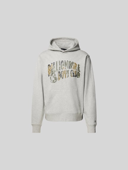Billionaire Boys Club bluza z kapturem z nadrukiem z logo Jasnoszary 2