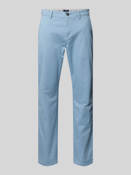 Produktfoto, Straight Fit Chino mit Eingrifftaschen von MCNEAL z elastycznej mieszanki bawełny, jasnoniebieskie, gładka tekstura