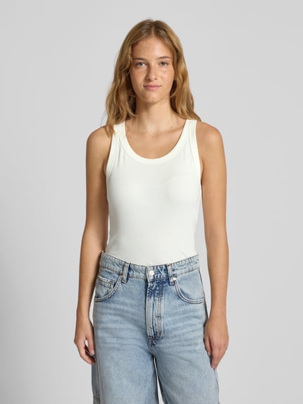 Marc O'Polo DENIM Slim fit tanktop van katoenmix  Offwhite - 4
