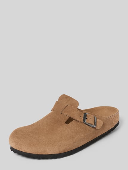 Birkenstock Hausschuhe aus Leder Modell 'BOSTON' Camel 1