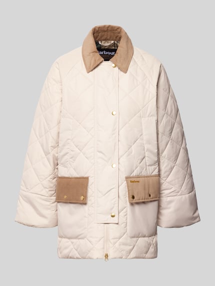 Barbour Kurtka pikowana o kroju regular fit z sztruksowymi detalami model 'ALDBURGH' Beżowy 2