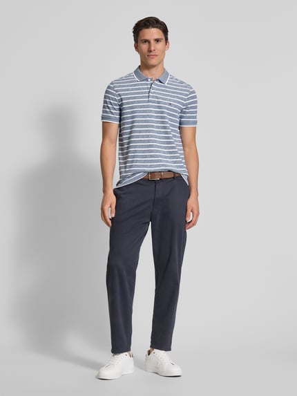 Tommy Hilfiger Koszulka polo o kroju regular fit z mieszanki bawełny i lnu Granatowy 1