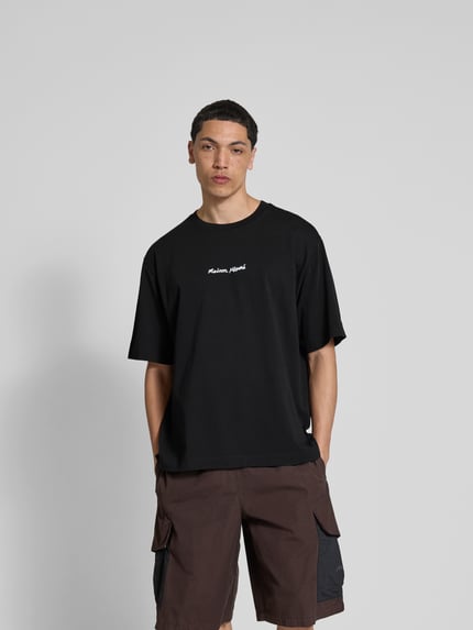 MAISON KITSUNÉ Oversized T-Shirt aus Baumwolle Black 4
