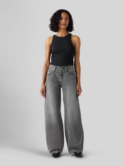 Levi's® Baggy jeans van pure katoen model 'MIDDY BALLOON' Antraciet - 1