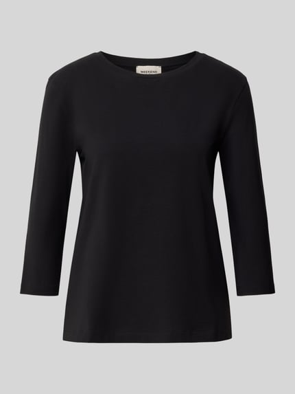 Productfoto, zwart Regular Fit 3/4-shirt uit mix van modal en katoen Modell 'MULTIA' van Weekend Max Mara, dames 3/4-shirt
