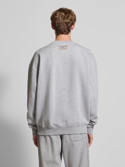 PEGADOR Sweatshirt met ronde hals, model 'Troker' Lichtgrijs gemêleerd - 5