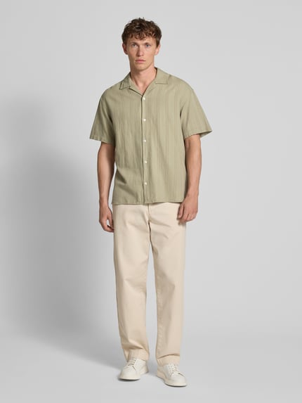 JACK & JONES Premium Regular Fit Freizeithemd aus Baumwoll-Mix mit Leinen-Anteil Modell 'MONTANA' Lind 1