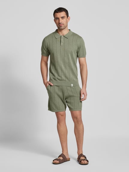 Colours & Sons Regular Fit Shorts mit Leinen-Anteil Gruen 1