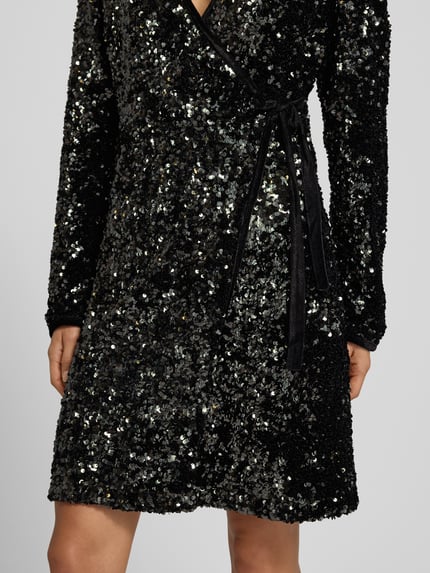 YAS Cocktailkleid mit Pailletten Modell 'ELLE' Dunkelgruen 3