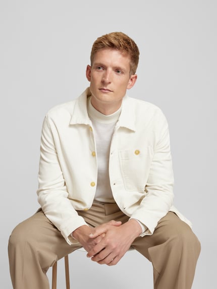 Lindbergh Relaxed fit overshirt met opgestikte borstzak Offwhite - 3