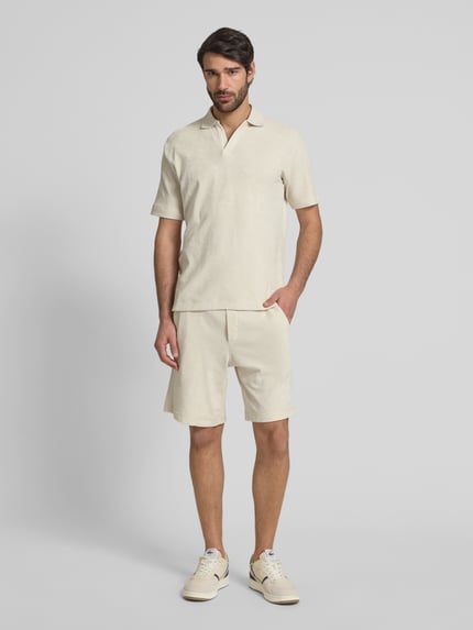Marc O'Polo Regular fit poloshirt van badstof van katoen Offwhite - 1