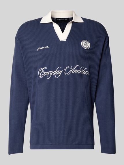 PEGADOR Poloshirt mit Stitchings Modell 'Yemo' Marine 2