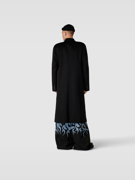 VTMNTS Płaszcz wełniany z czystej żywej wełny Czarny 5