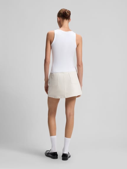 HUGO Blue Regular fit tanktop van katoenmix model 'Damatank_B' Wit - 5