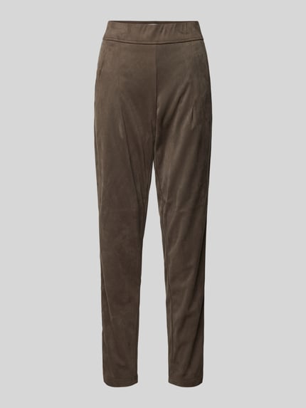 Raffaello Rossi Slim fit broek in wildleerlook, model 'CANDICE' Kaki - 2