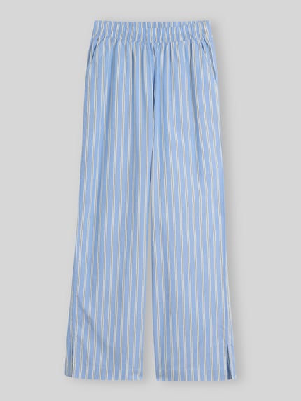 Tom Tailor Denim Wide Leg Hose aus reiner Baumwolle Bleu Melange 2