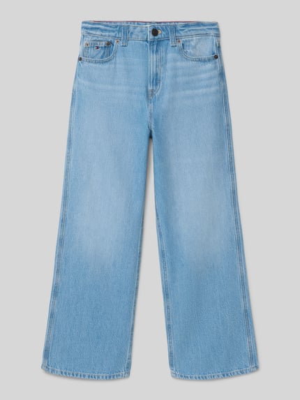 Tommy Hilfiger Teens Wide Leg Jeans aus reiner Baumwolle Blau 1