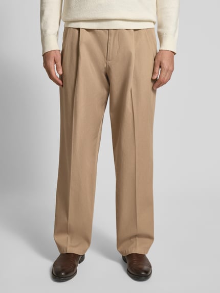 Tommy Hilfiger Weite Fit Hose aus reiner Baumwolle Modell 'MURRAY' Beige 4