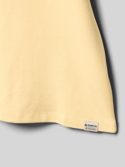 Garcia T-shirt met labelprint Mosterdgeel - 2