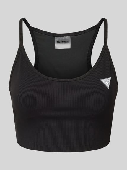GUESS Activewear Bustier mit Label-Badge Modell 'CROCUS' Black 2