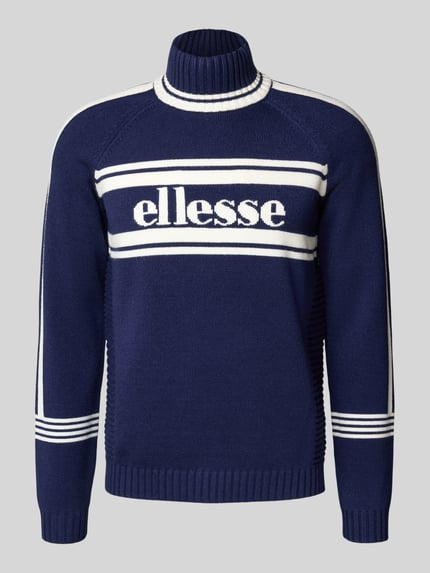 ellesse Turtleneck-Pullover aus Viskose-Mix Modell 'PELLINI' Dunkelblau 2