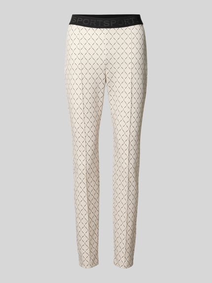 Slim Fit Hose mit Logo-Muster Shop The Look MANNEQUINE