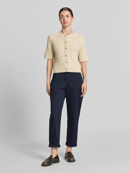 Raphaela By Brax regular fit chino van katoenmix model 'CARRIE' Donkerblauw - 1