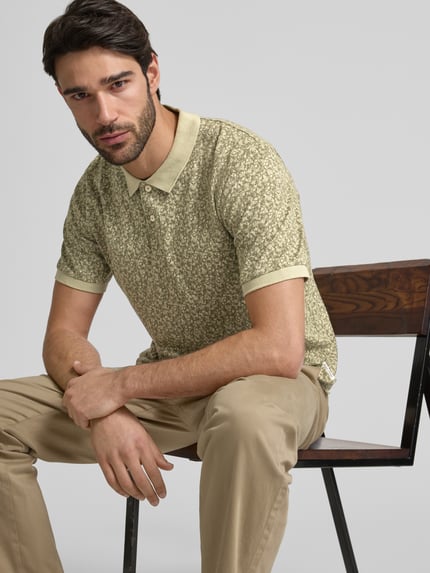 Marc O'Polo Regular fit poloshirt van een mix van katoen en elastaan Groen - 3