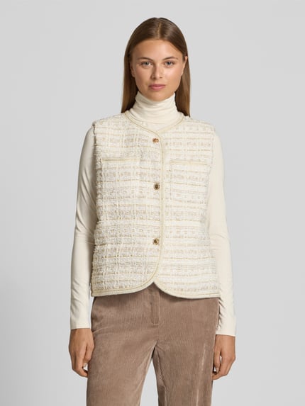 Rich & Royal Weste mit Rundhalsausschnitt Offwhite 4