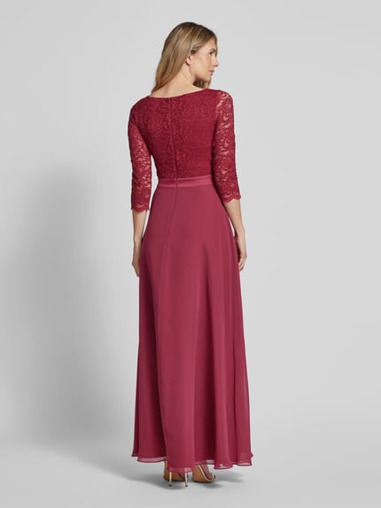 SWING Abendkleid mit Ausbrenner-Effekt Rot 5