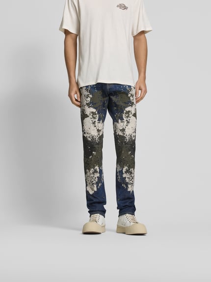 Dsquared2 Jeansy Slim Fit z detalem z logo Granatowy 4