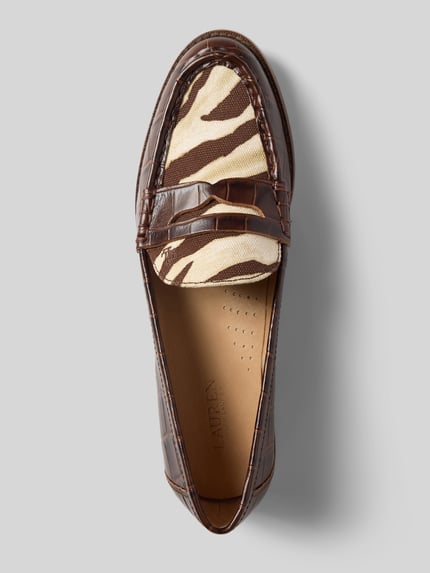 Lauren Ralph Lauren Loafer mit Strukturmuster Modell 'Wynnie' Offwhite 3