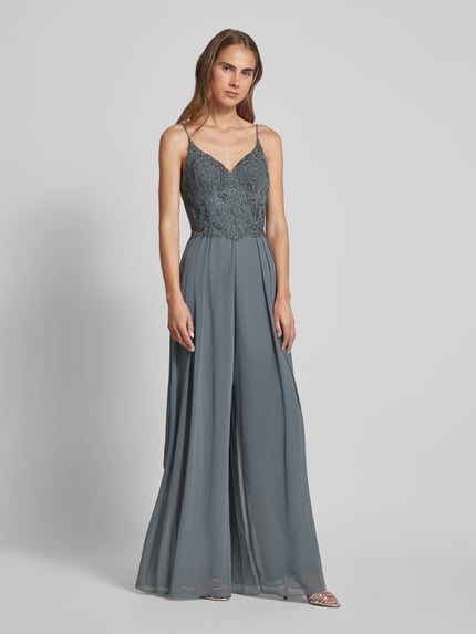 Laona Jumpsuit met strass-steentjes Middengrijs - 1