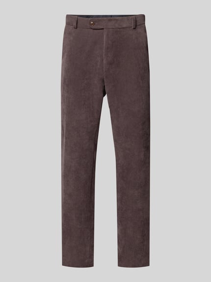 Carl Gross Regular Fit Cordhose mit französischen Eingrifftaschen Dunkelbraun 2