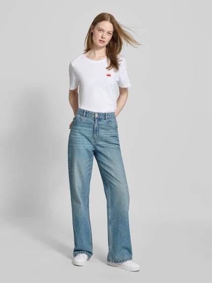 Smith and Soul T-Shirt mit Motiv-Stitching Weiss 1