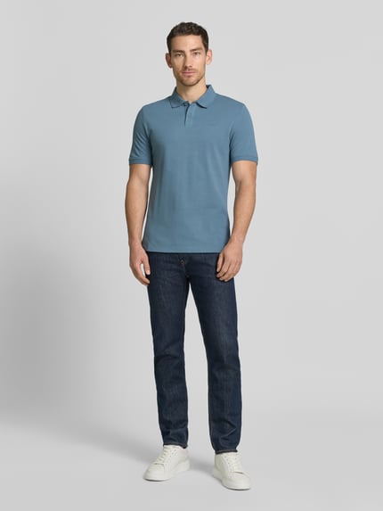 s.Oliver RED LABEL Koszulka polo o kroju regular fit z czystej bawełny Szaroniebieski 1