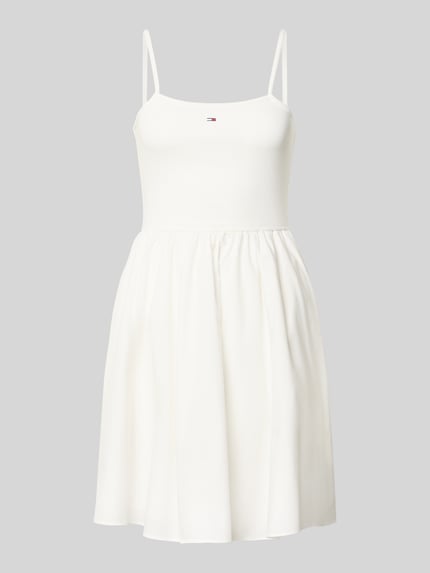 Tommy Jeans Tailliertes Freizeitkleid aus reiner Baumwolle Weiss 2