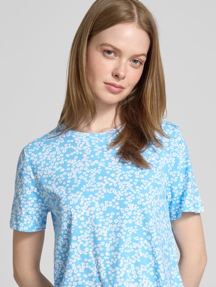 Tom Tailor Denim T-shirt o kroju regular fit z wiązanym detalem Jasnoniebieski 3