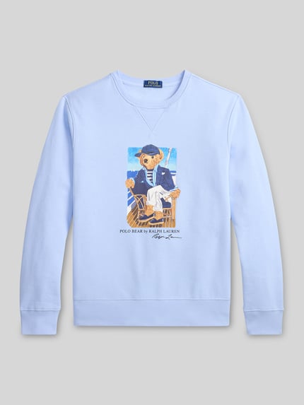 Polo Ralph Lauren bluza o kroju regular fit z nadruk polo bear Jasnoniebieski 2