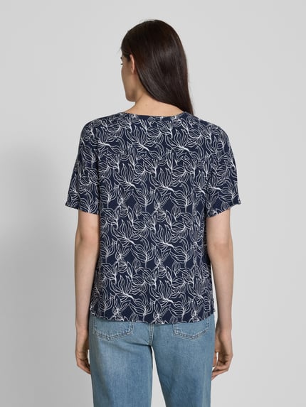 Christian Berg Woman Slim fit blouseshirt met tuniekkraag Donkerblauw - 5