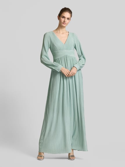 Adrianna Papell Abendkleid mit V-Ausschnitt Mint 4