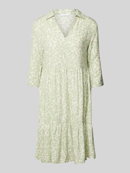 OPUS Knielanges Kleid im Stufen-Look Modell 'Walari' Hellgruen Melange 2