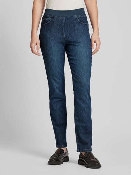 Raphaela By Brax Straight Fit Jeans mit elastischem Bund Blau 4