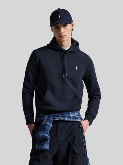 Polo Ralph Lauren bluza z kapturem o kroju regular fit z mieszanki bawełny Granatowy 4