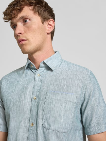 Tom Tailor Regular fit vrijetijdsoverhemd van puur katoen Groen - 3