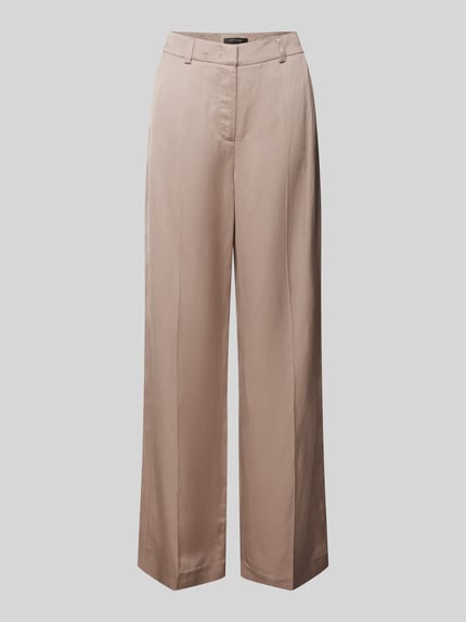 COMMA Wide Leg Stoffhose aus Viskose-Leinen-Mix Taupe 2