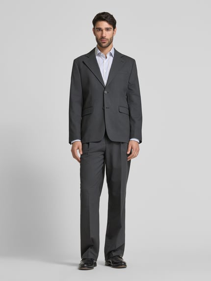 ANNARR Regular fit 2-knoops colbert met klepzakken, model 'TOKI' Zwart - 1