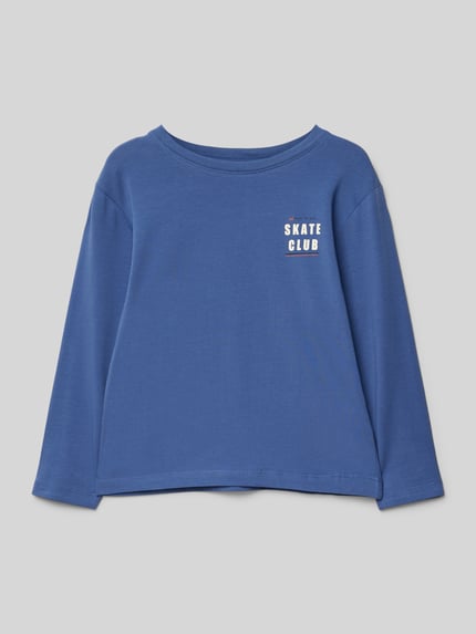 NAME IT Shirt met lange mouwen en motiefprint, model 'MOTIS' Blauw - 1