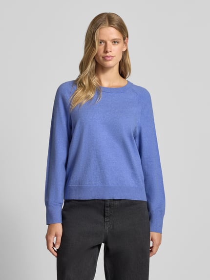 Marc O'Polo DENIM Regular Fit Strickpullover aus Baumwoll-Mix Bleu 4