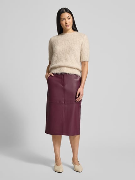 VILA Midirok met Franse steekzakken, model 'DAGMAR' Prune - 1
